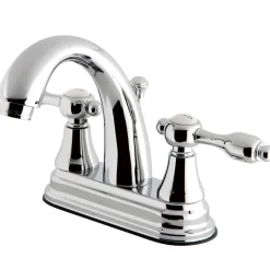 Kingston Brass KS7611TAL 4" Centerset Lavatory Faucet with Brass Pop-up in Chrome