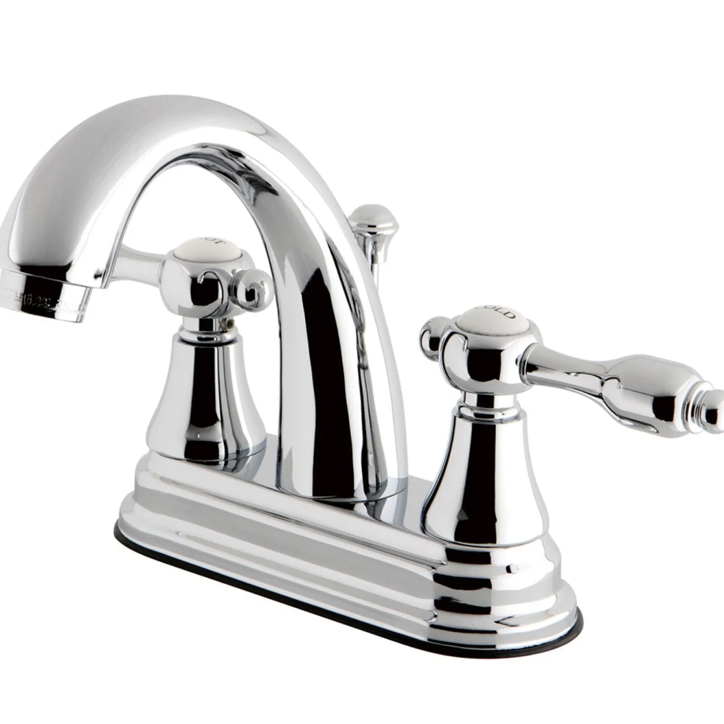 Kingston Brass KS7611TAL 4" Centerset Lavatory Faucet with Brass Pop-up in Chrome
