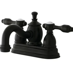 Kingston Brass KS7105TAL 4" Centerset Lavatory Faucet with Brass Pop-up in Oil Rubbed Bronze