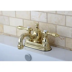 Kingston Brass KS7102TAL 4" Centerset Lavatory Faucet with Brass Pop-up in Polished Brass