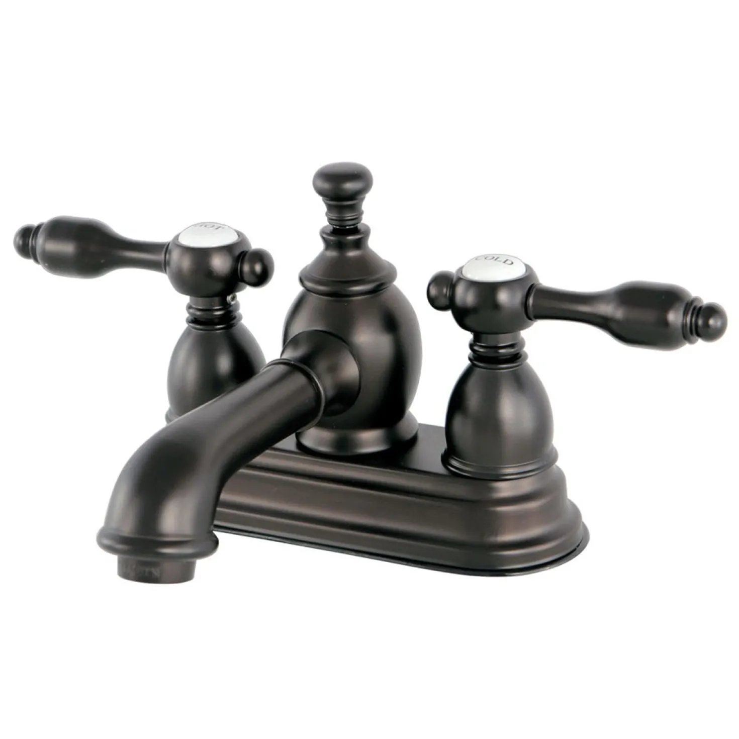 Kingston Brass KS7005TAL 4" Centerset Lavatory Faucet with Brass Pop-up in Oil Rubbed Bronze