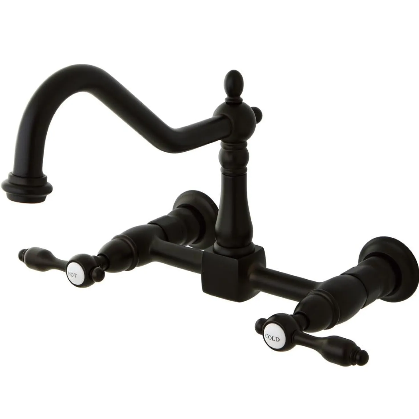Kingston Brass KS1245TAL Tudor 8" Center Kitchen Faucet without Sprayer