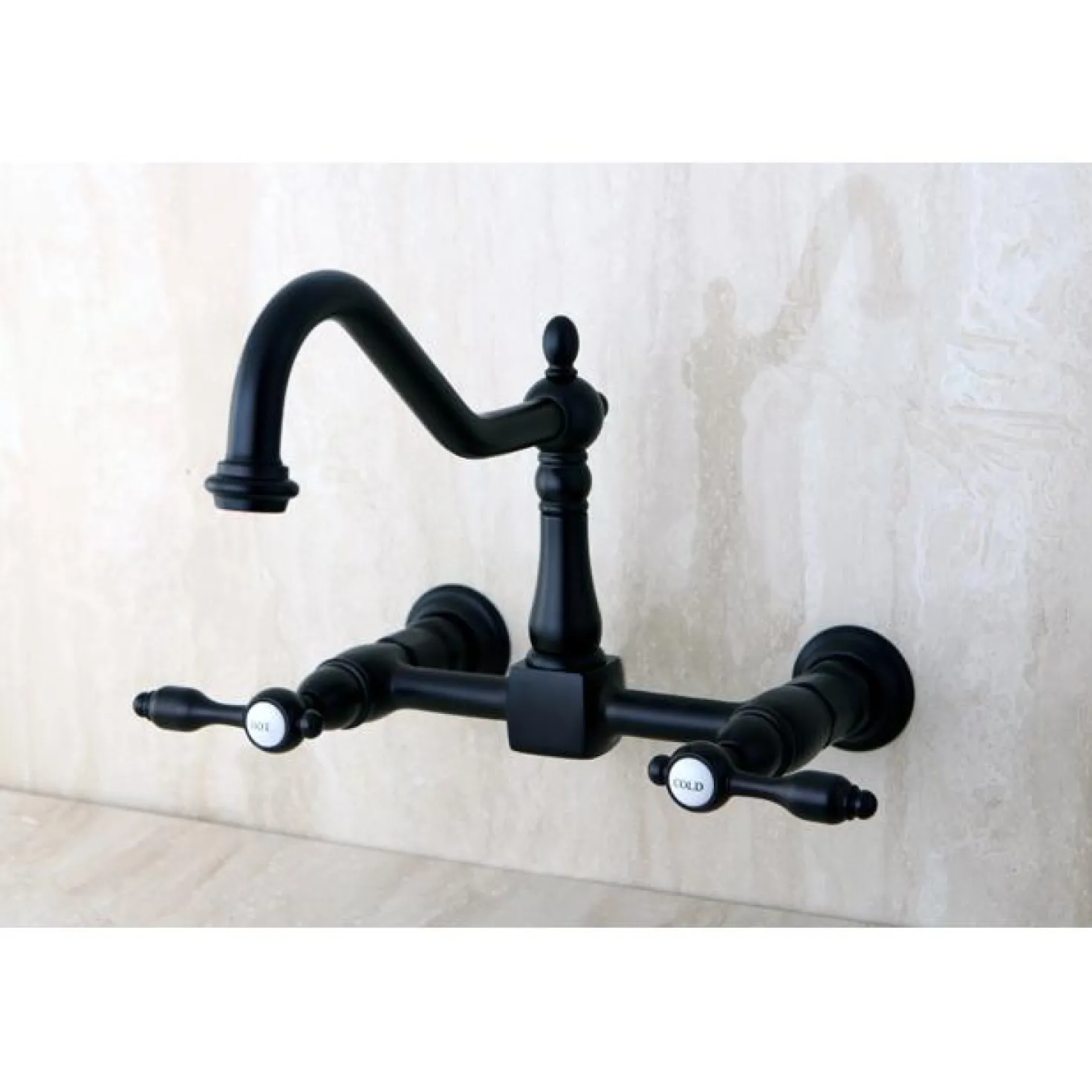 Kingston Brass KS1245TAL Tudor 8" Center Kitchen Faucet without Sprayer
