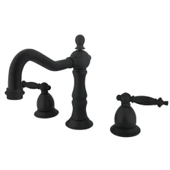 Kingston Brass KS1975TL Heritage Two Handle 8" to 14" Widespread Lavatory Faucet with Brass Pop-up