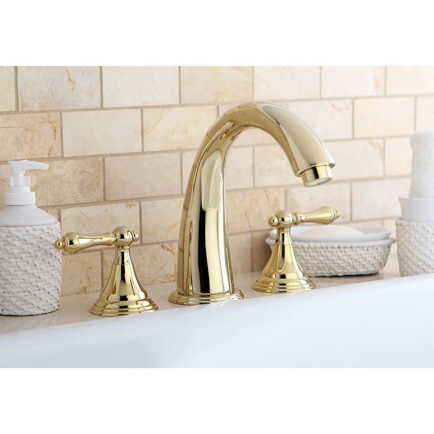 Kingston Brass KS536XAL-P Vintage Roman 8.44" x 8" x 7.13" Tub Faucet