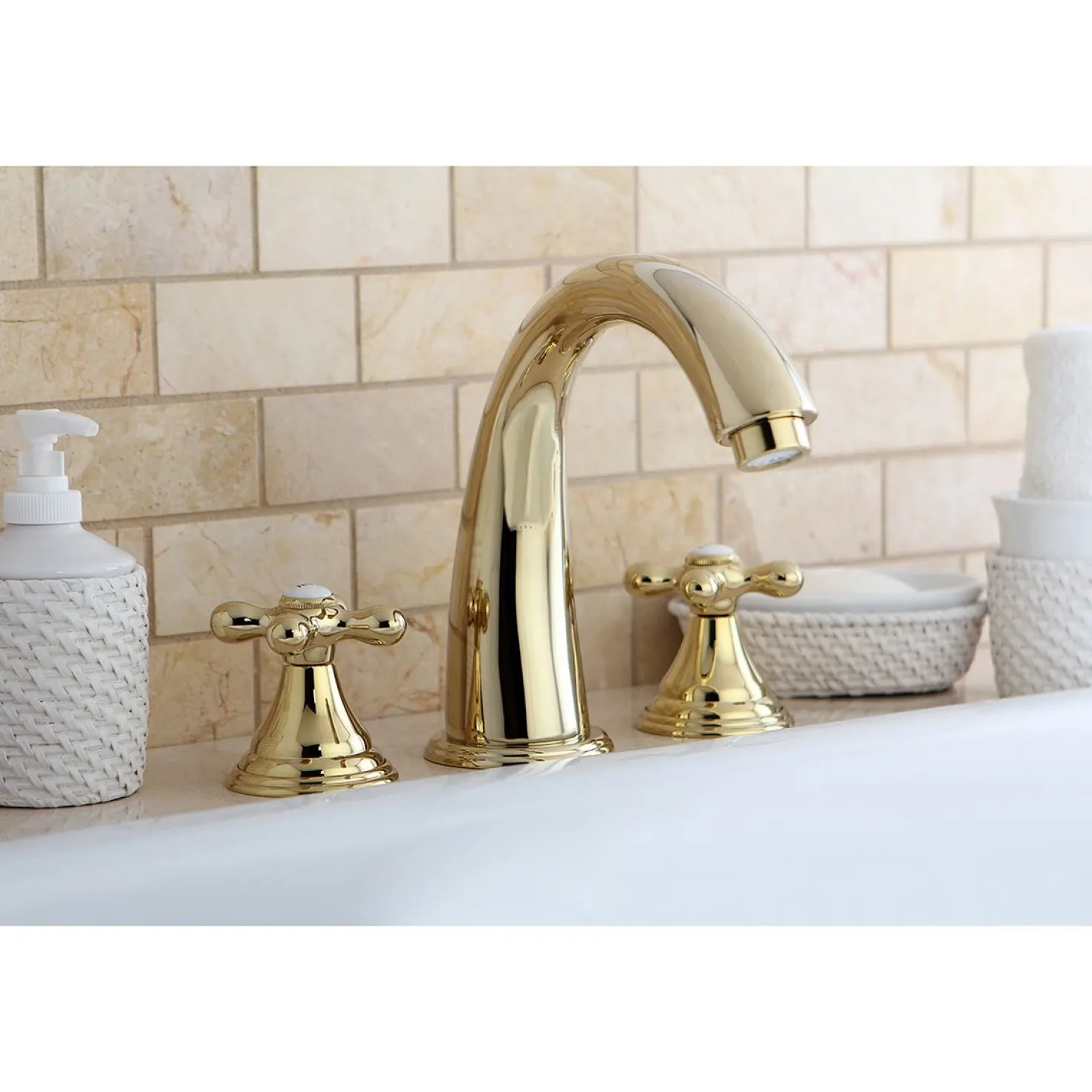 Kingston Brass KS536XAX-P Vintage Roman 8.44" x 8" x 7.13" Tub Faucet