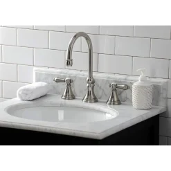 Kingston Brass KS298XBAL-P Heirloom Widespread Bathroom Faucet with Brass Pop-Up