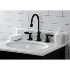 Kingston Brass KS298XBAL-P Heirloom Widespread Bathroom Faucet with Brass Pop-Up