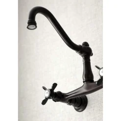 Kingston Brass KS324XBEX-P 8" Center Wall Mount Bathroom Faucet