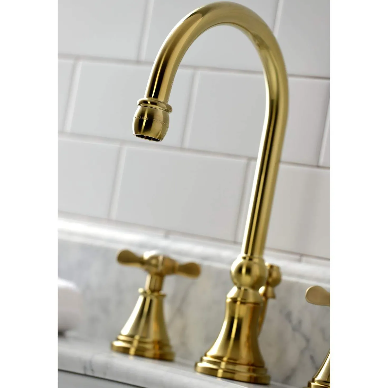 Kingston Brass KS298XBEX-P Essex Widespread Bathroom Faucet with Brass Pop-Up
