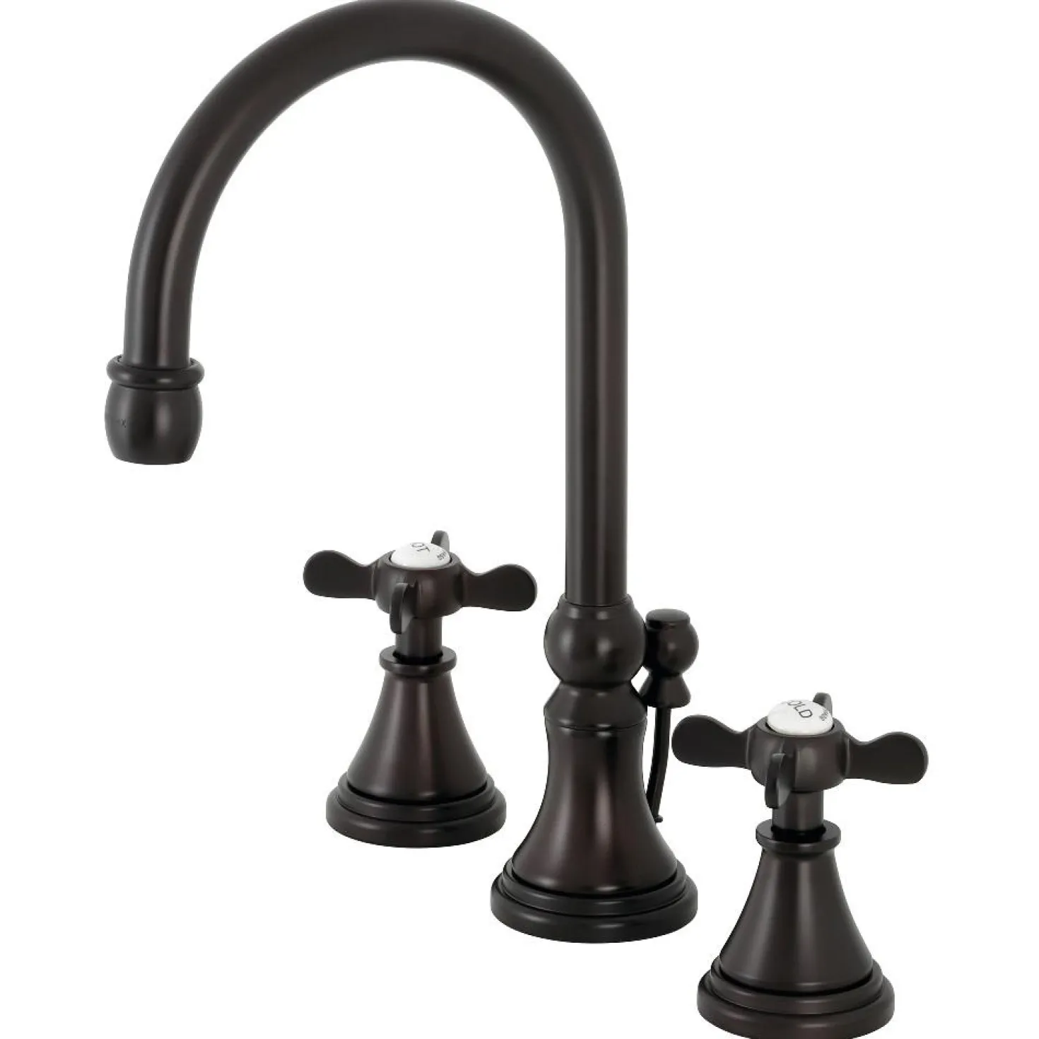 Kingston Brass KS298XBEX-P Essex Widespread Bathroom Faucet with Brass Pop-Up