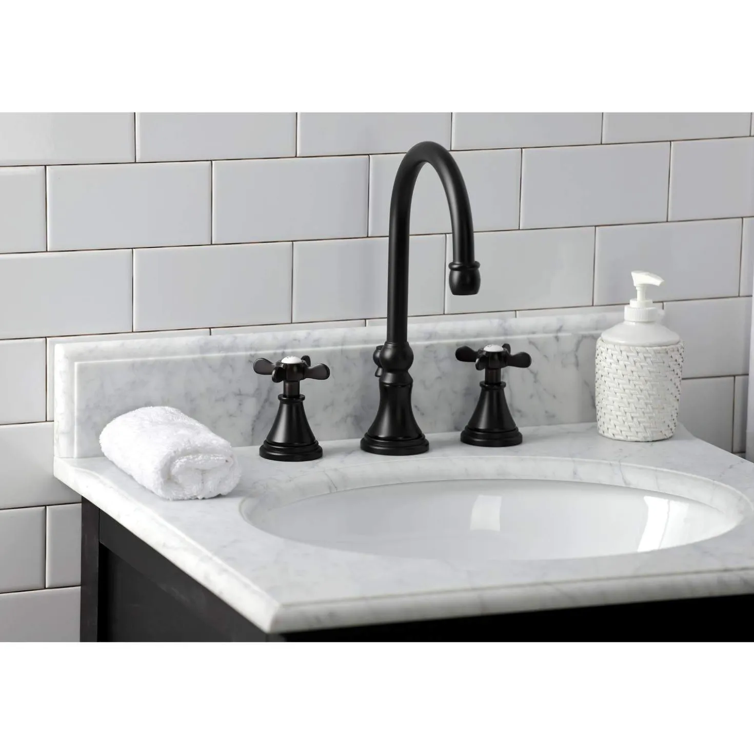Kingston Brass KS298XBEX-P Essex Widespread Bathroom Faucet with Brass Pop-Up