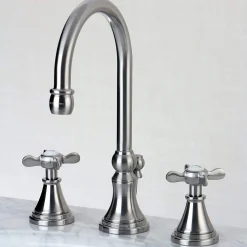 Kingston Brass KS298XBEX-P Essex Widespread Bathroom Faucet with Brass Pop-Up