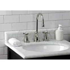Kingston Brass KS298XBEX-P Essex Widespread Bathroom Faucet with Brass Pop-Up