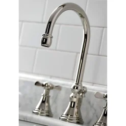 Kingston Brass KS298XBEX-P Essex Widespread Bathroom Faucet with Brass Pop-Up
