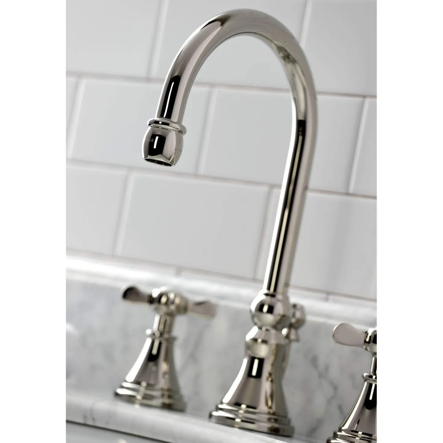Kingston Brass KS298XBEX-P Essex Widespread Bathroom Faucet with Brass Pop-Up