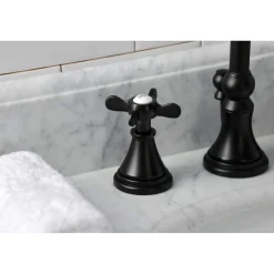 Kingston Brass KS298XBEX-P Essex Widespread Bathroom Faucet with Brass Pop-Up