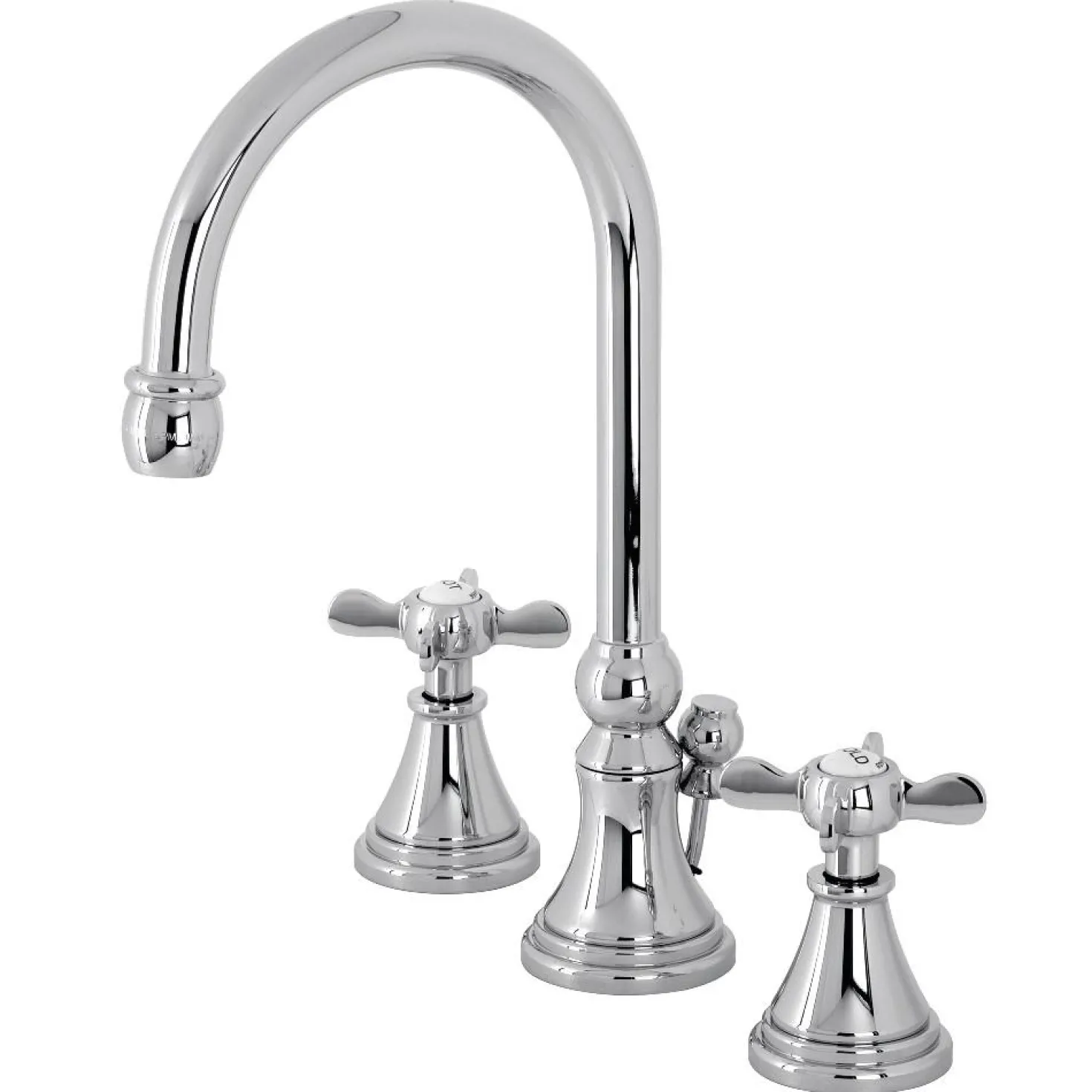 Kingston Brass KS298XBEX-P Essex Widespread Bathroom Faucet with Brass Pop-Up