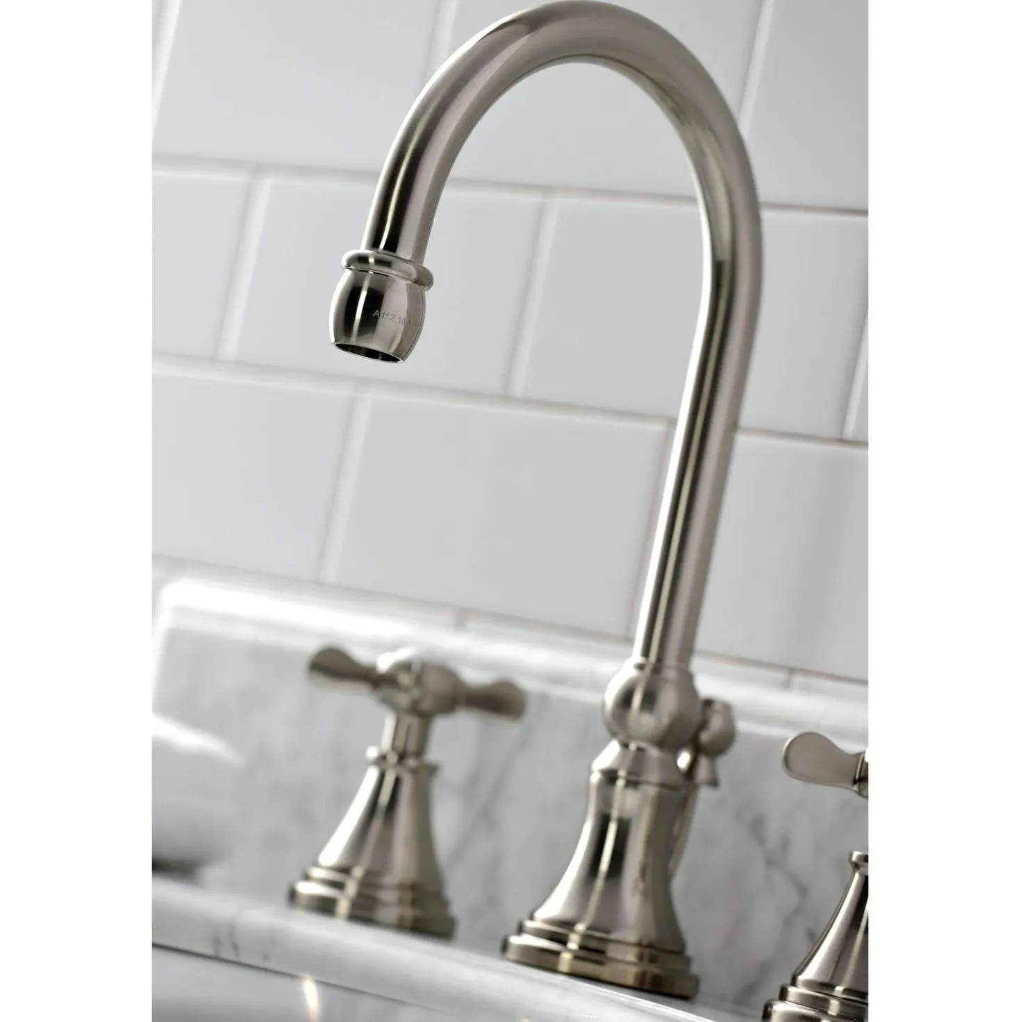Kingston Brass KS298XBEX-P Essex Widespread Bathroom Faucet with Brass Pop-Up