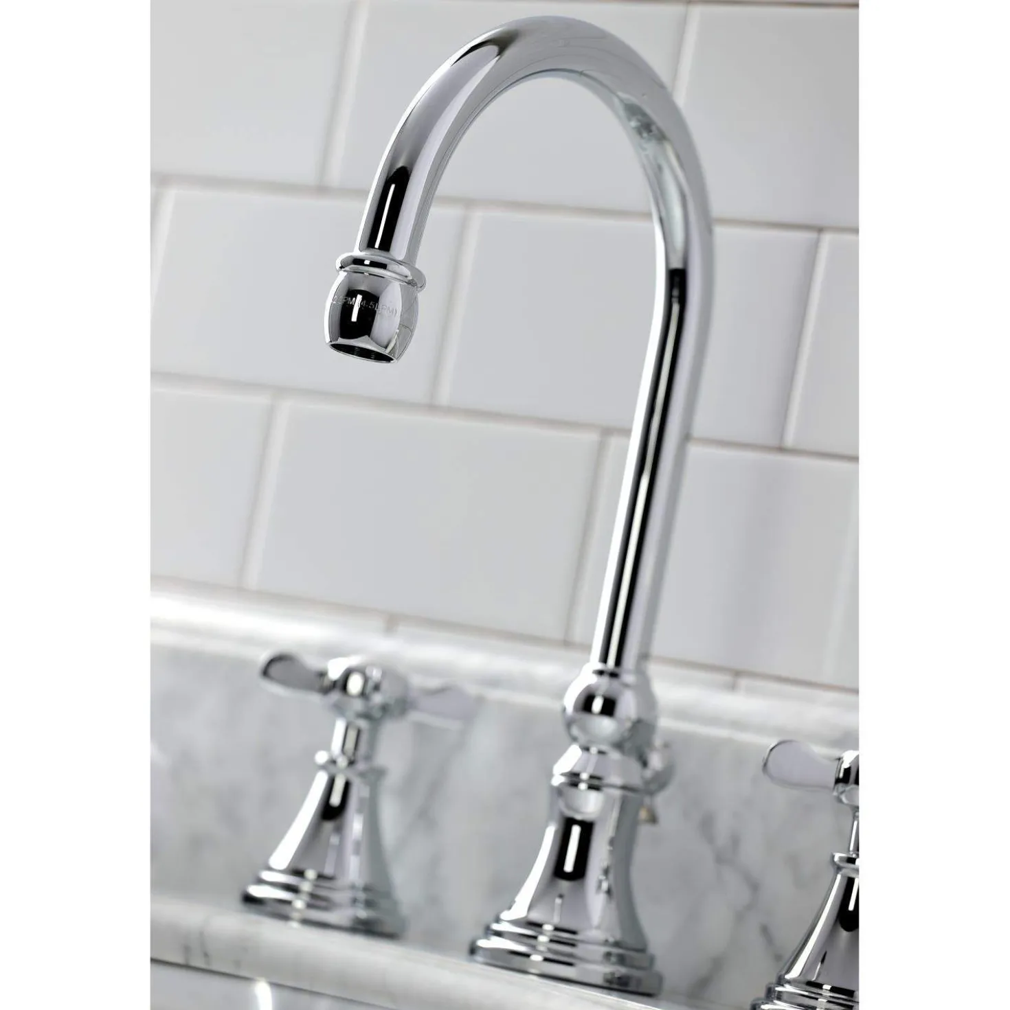 Kingston Brass KS298XBEX-P Essex Widespread Bathroom Faucet with Brass Pop-Up