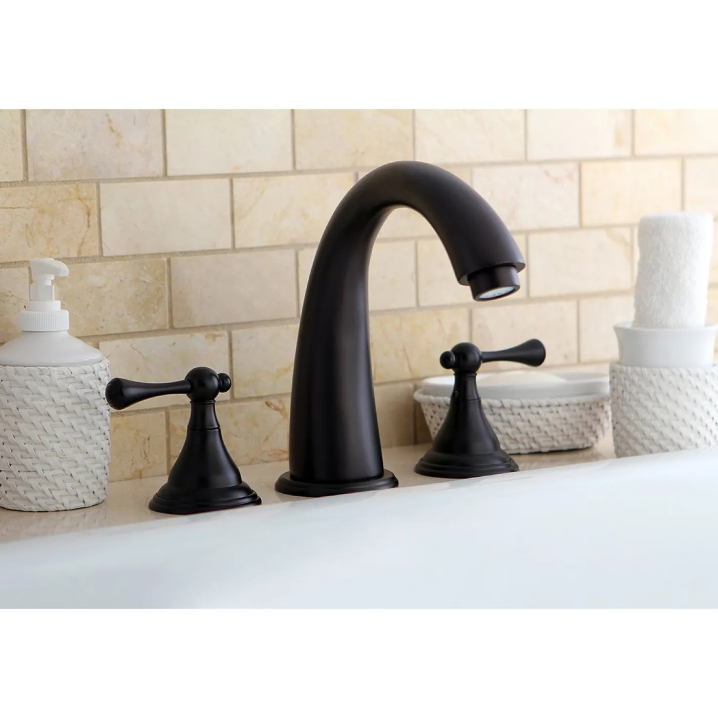 Kingston Brass KS536XBL-P Vintage Roman 8.44" x 8" x 7.13" Tub Faucet