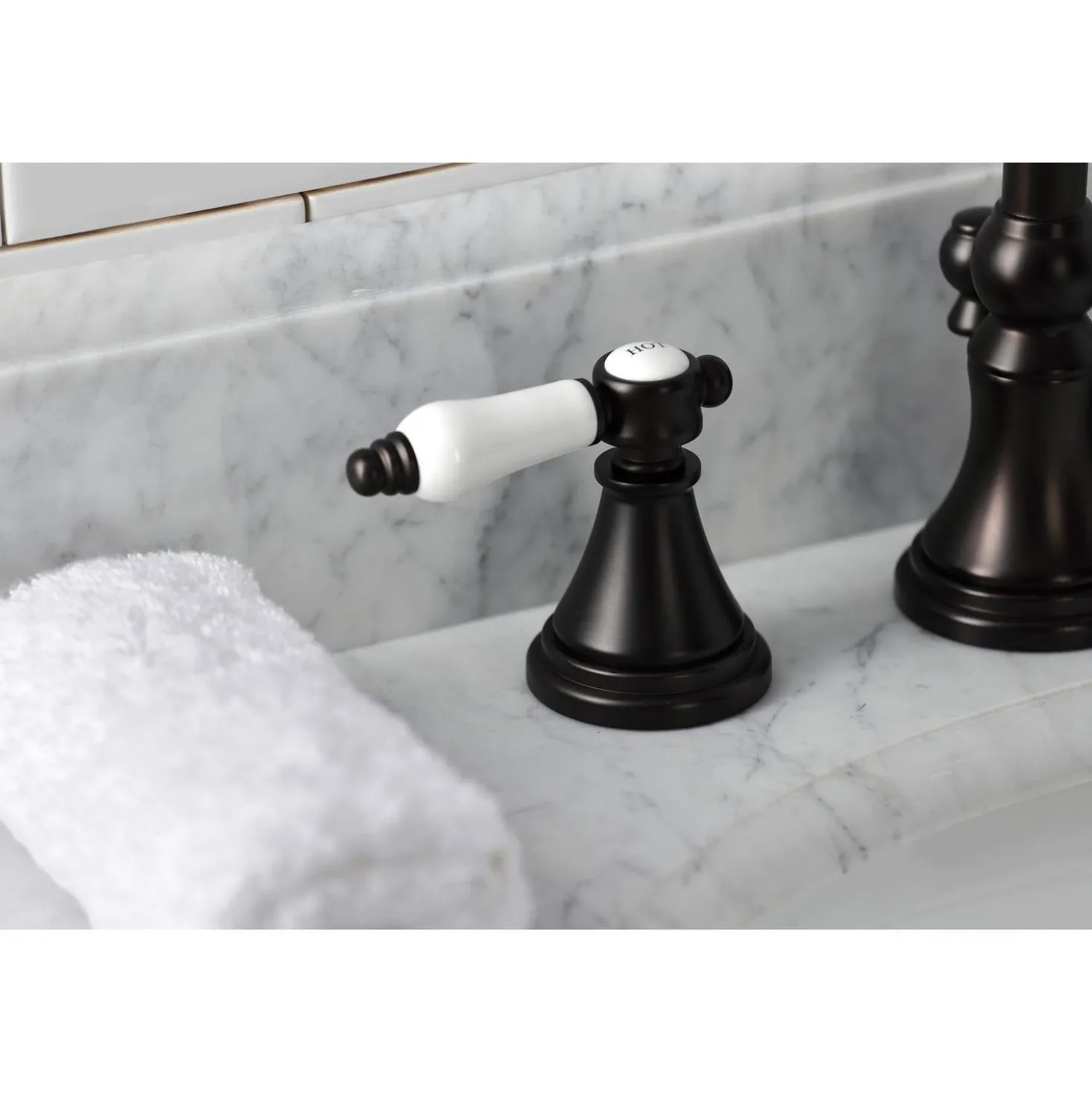 Kingston Brass KS298XBPL-P Bel Air Widespread Bathroom Faucet with Brass Pop-Up