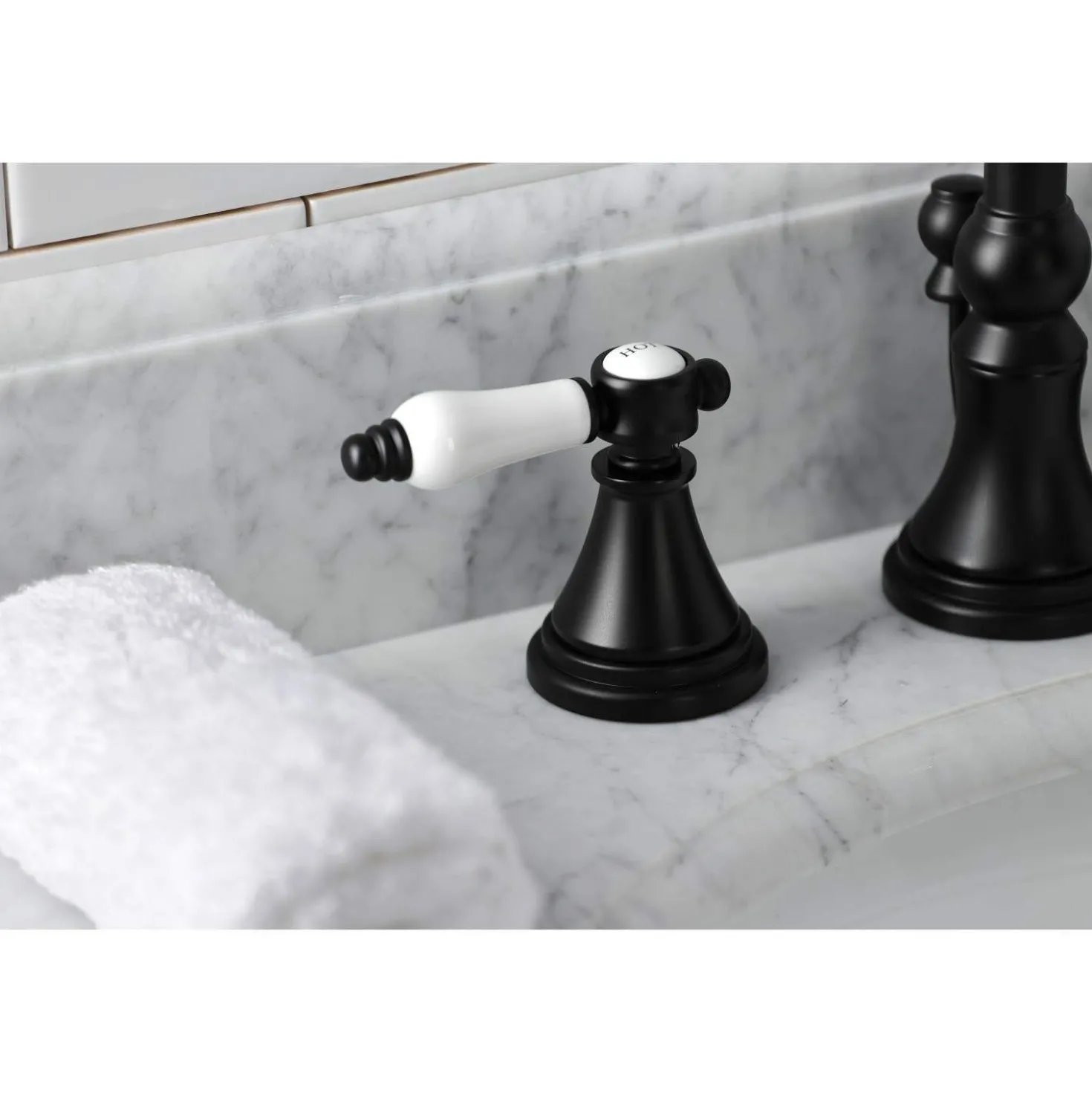 Kingston Brass KS298XBPL-P Bel Air Widespread Bathroom Faucet with Brass Pop-Up