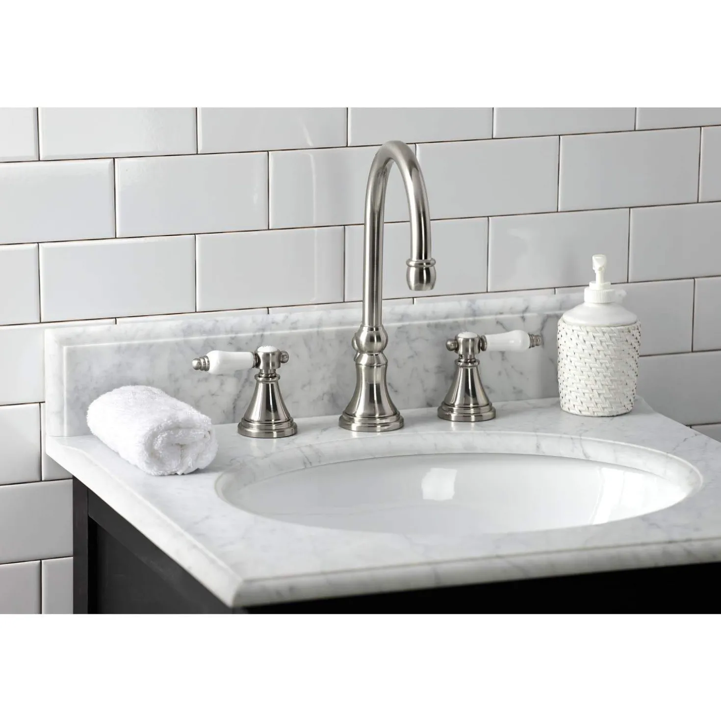 Kingston Brass KS298XBPL-P Bel Air Widespread Bathroom Faucet with Brass Pop-Up