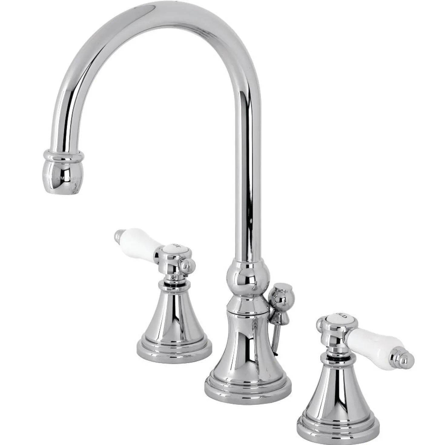 Kingston Brass KS298XBPL-P Bel Air Widespread Bathroom Faucet with Brass Pop-Up