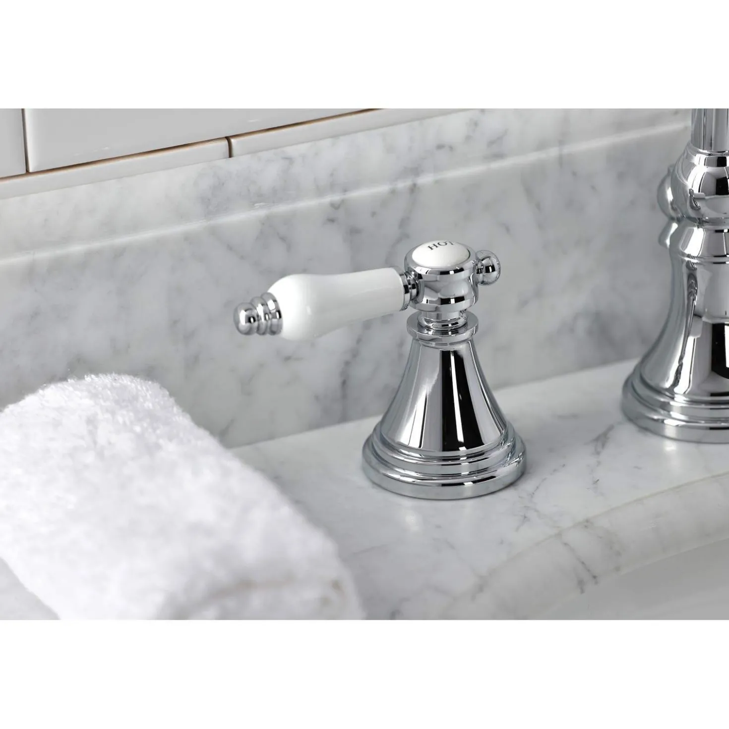 Kingston Brass KS298XBPL-P Bel Air Widespread Bathroom Faucet with Brass Pop-Up