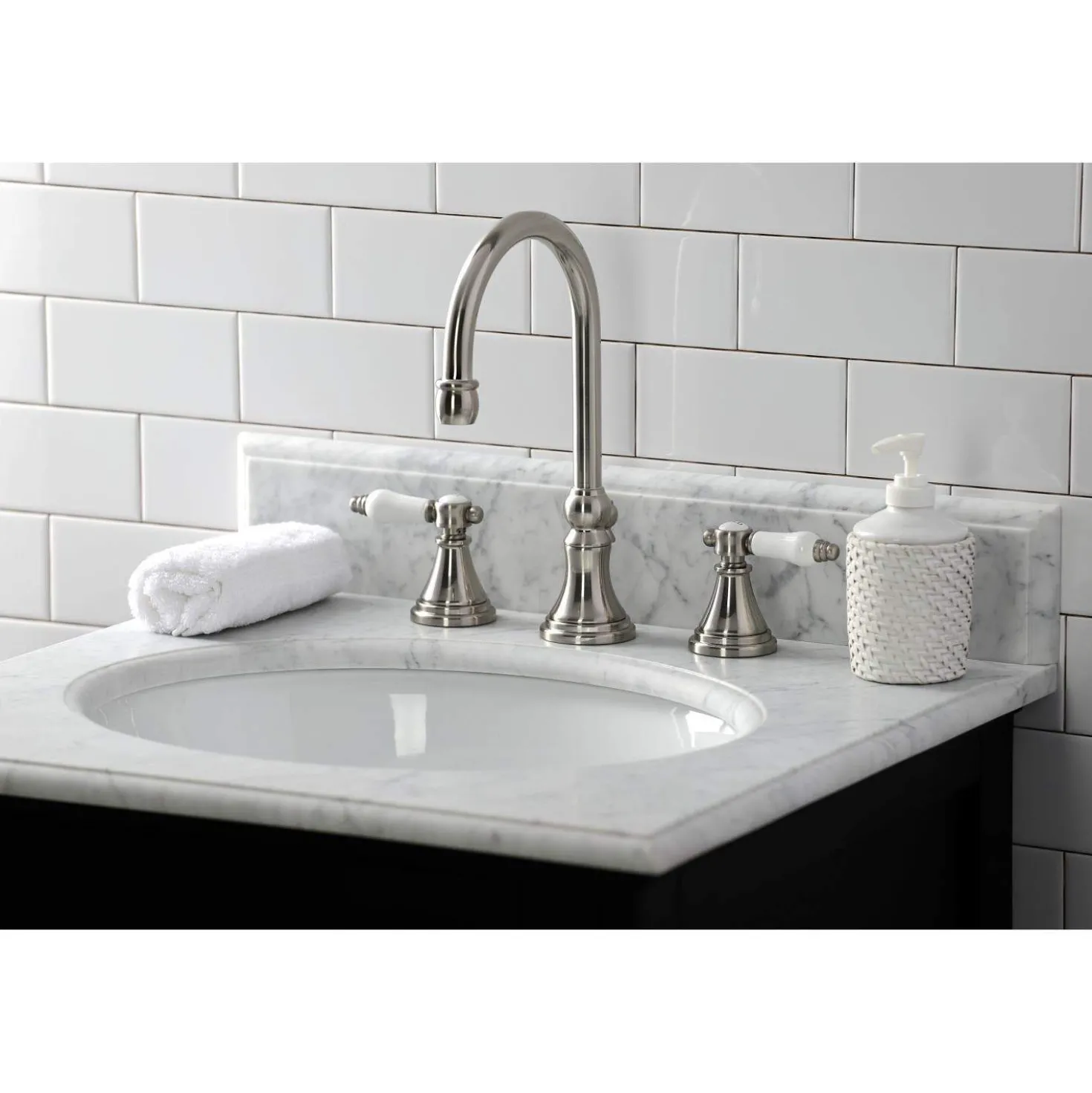 Kingston Brass KS298XBPL-P Bel Air Widespread Bathroom Faucet with Brass Pop-Up