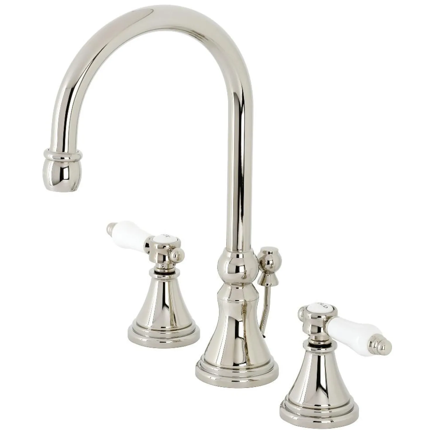Kingston Brass KS298XBPL-P Bel Air Widespread Bathroom Faucet with Brass Pop-Up
