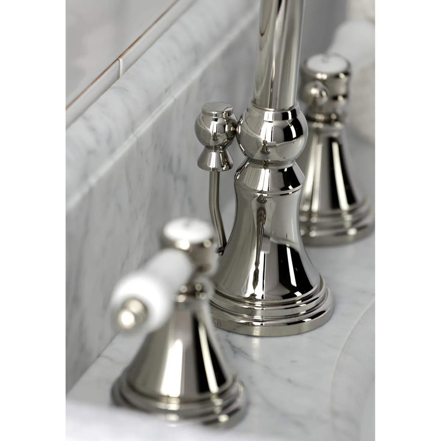 Kingston Brass KS298XBPL-P Bel Air Widespread Bathroom Faucet with Brass Pop-Up