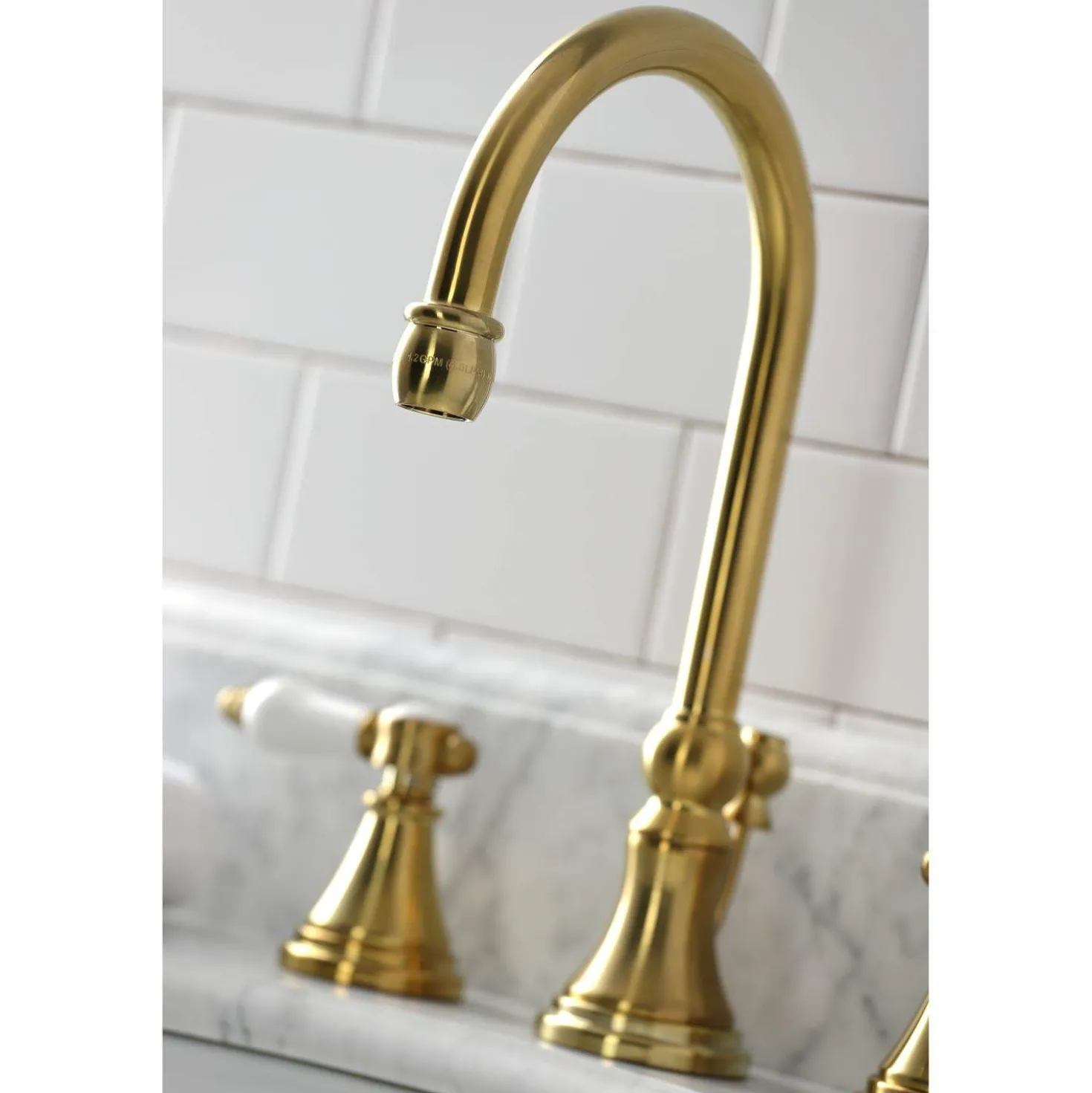 Kingston Brass KS298XBPL-P Bel Air Widespread Bathroom Faucet with Brass Pop-Up