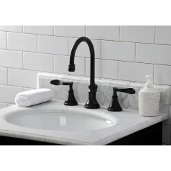 Kingston Brass KS298XCFL-P Century Widespread Bathroom Faucet with Brass Pop-Up