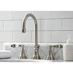 Kingston Brass KS298XCFL-P Century Widespread Bathroom Faucet with Brass Pop-Up