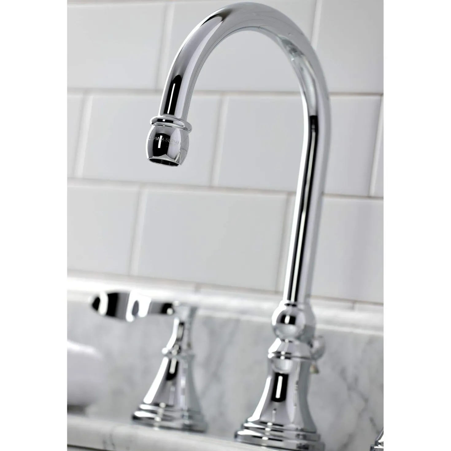 Kingston Brass KS298XCFL-P Century Widespread Bathroom Faucet with Brass Pop-Up