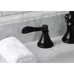 Kingston Brass KS298XDFL-P NuFrench Widespread Bathroom Faucet with Brass Pop-Up