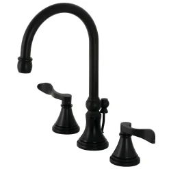 Kingston Brass KS298XDFL-P NuFrench Widespread Bathroom Faucet with Brass Pop-Up
