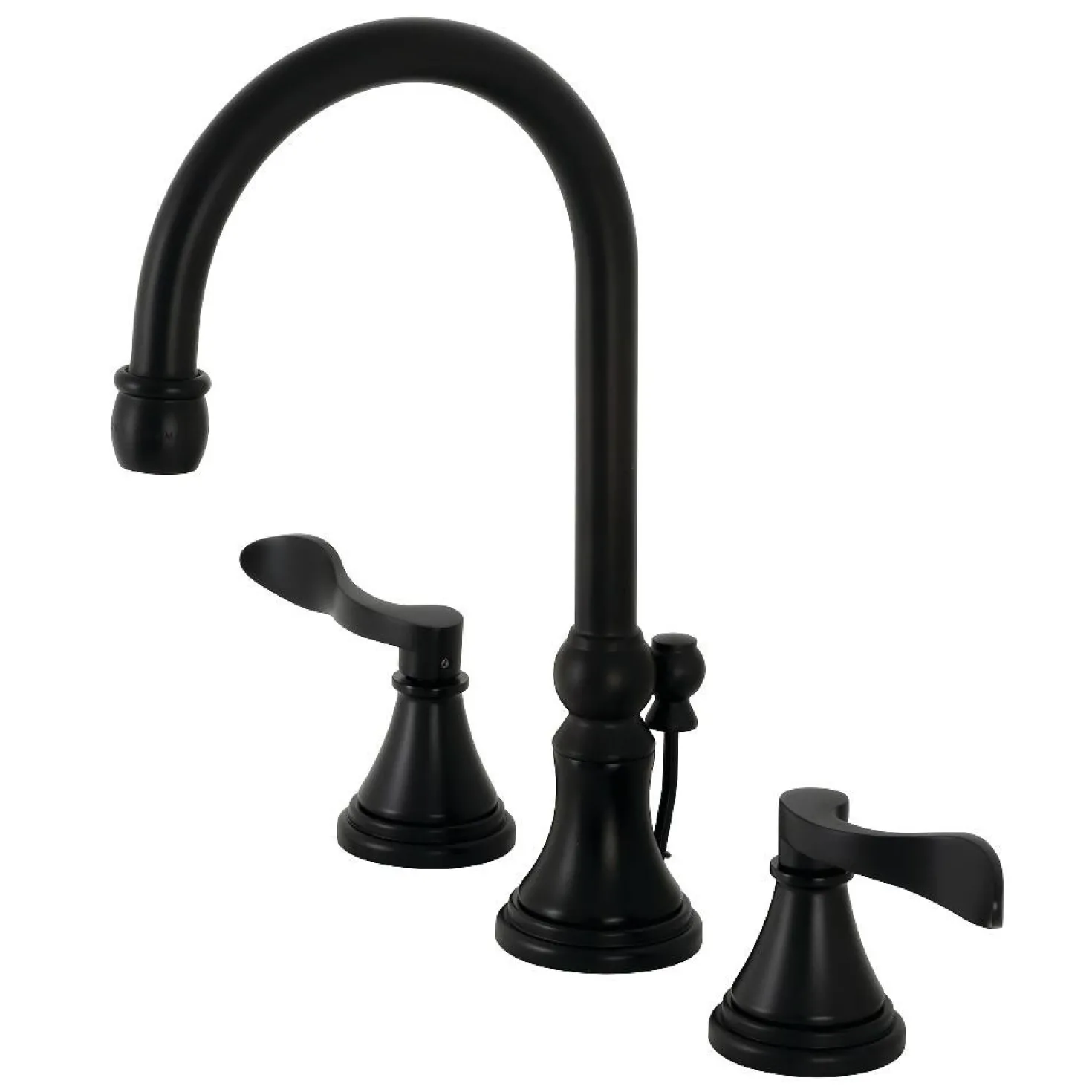 Kingston Brass KS298XDFL-P NuFrench Widespread Bathroom Faucet with Brass Pop-Up