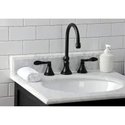 Kingston Brass KS298XDFL-P NuFrench Widespread Bathroom Faucet with Brass Pop-Up