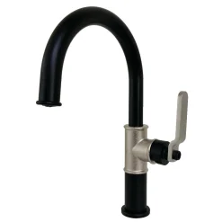 Kingston Brass KS223XKL-P Whitaker Single-Handle Bathroom Faucet with Push Pop-Up
