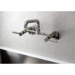 Kingston Brass KS823X-P Concord Two-Handle Wall-Mount Kitchen Faucet