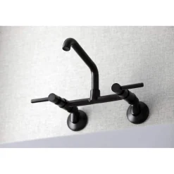Kingston Brass KS823X-P Concord Two-Handle Wall-Mount Kitchen Faucet