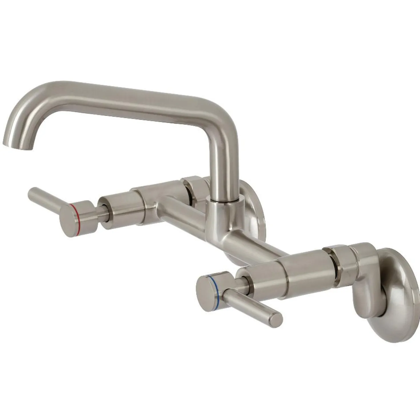 Kingston Brass KS823X-P Concord Two-Handle Wall-Mount Kitchen Faucet