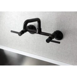 Kingston Brass KS823X-P Concord Two-Handle Wall-Mount Kitchen Faucet