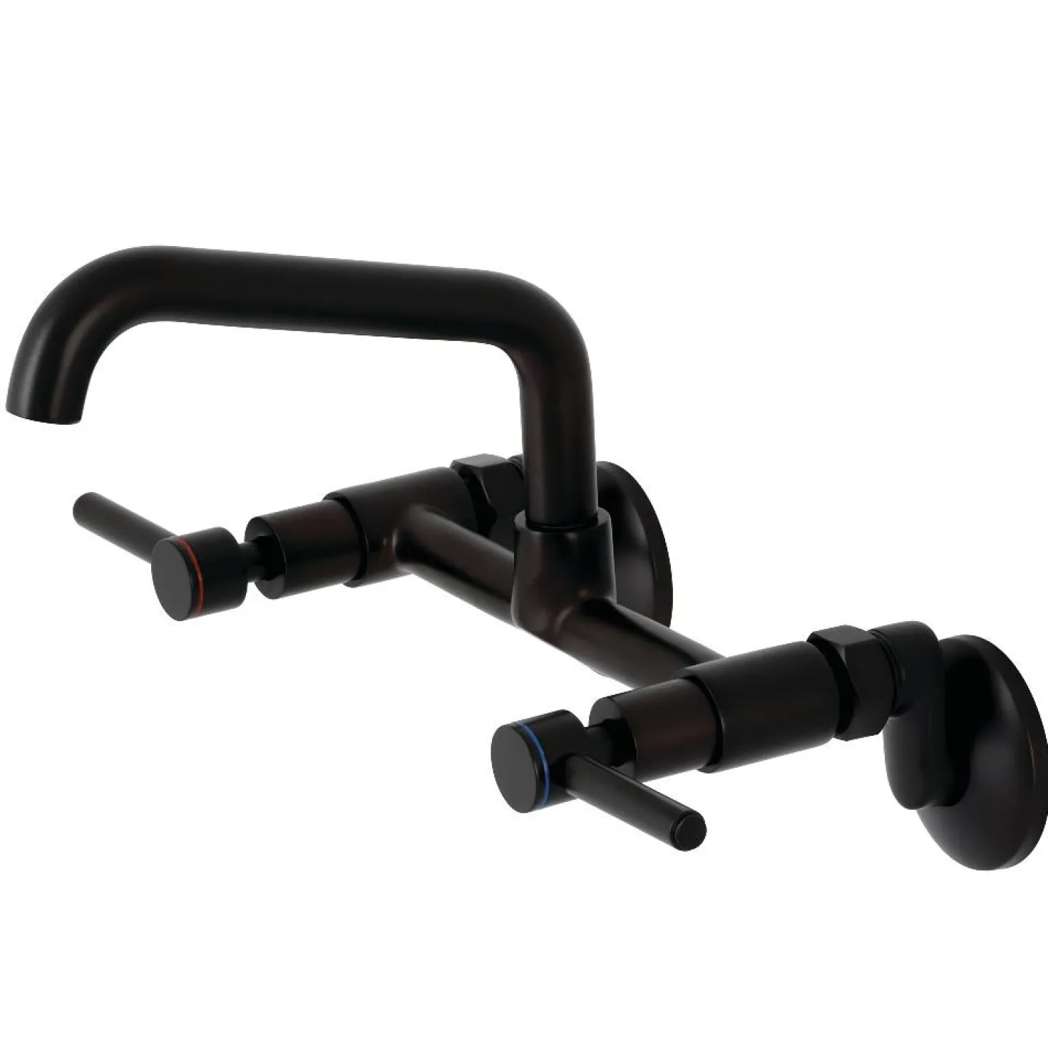 Kingston Brass KS823X-P Concord Two-Handle Wall-Mount Kitchen Faucet