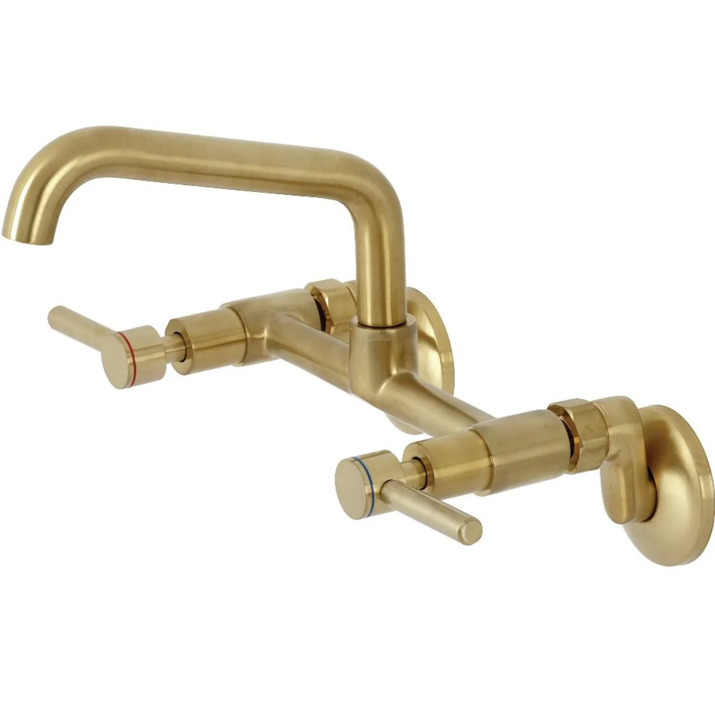 Kingston Brass KS823X-P Concord Two-Handle Wall-Mount Kitchen Faucet