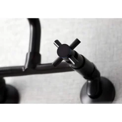 Kingston Brass KS423X-P Concord Two-Handle Wall-Mount Kitchen Faucet