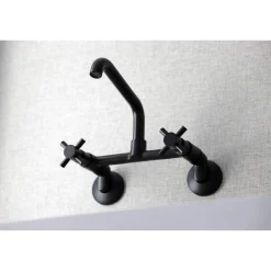 Kingston Brass KS423X-P Concord Two-Handle Wall-Mount Kitchen Faucet